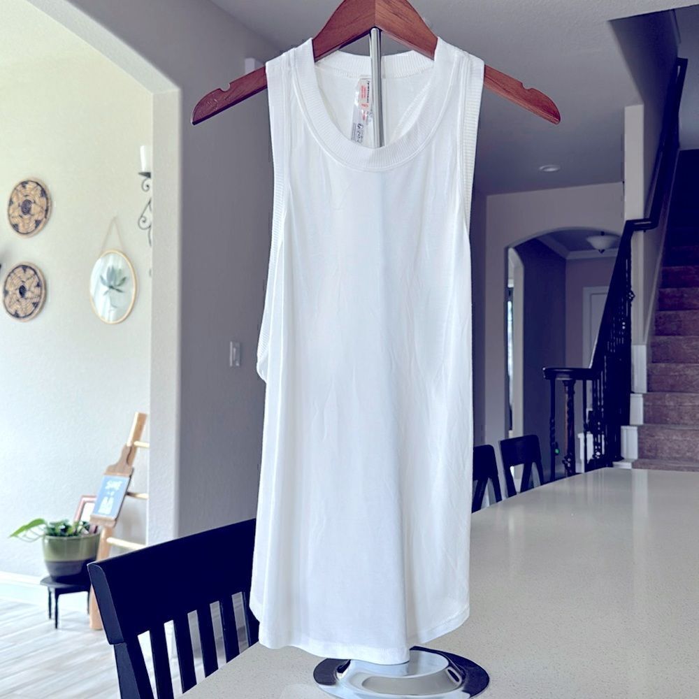NWOT Free People Movement White Tank XS/S Racerback Modal Blend Activewear Loose